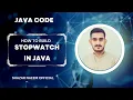 How to Build a Simple Stopwatch App in Android Studio Java Tutorial