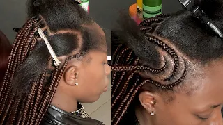 TRENDY CURVED HALF-BRAID FRONT HAIRSTYLE Full Tutorial