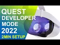 Developer Mode Oculus Meta Quest 2 min Setup - 2022