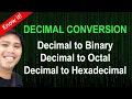 Part 3 - Decimal Conversion to Binary Octal and Hex TAGALOG