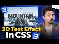 3D Text Animation Effect Using CSS in Website Like a PRO CSS Parallax Tutorial