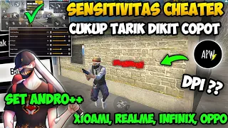 ini sensi terlalu brutal cukup drag dikit copot sensitivitas ff auto headshot set andro 
