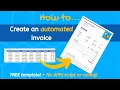 How to Create an automated Invoice Google Sheets Excel