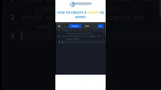 Numpy Tutorial Creating a One-Dimensional Array Easily