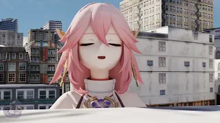 yae mikos playful little toy giantess genshin