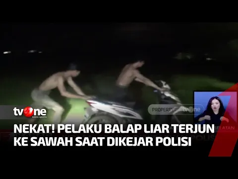 Kabur dari Kejaran Polisi, Pelaku Balap Liar Nyemplung Sawah
