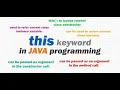 Java for Selenium - this keyword in Java Usage of this keyword in Java