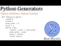 Python Generators Theory of Python Python Tutorial
