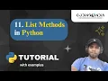 Python List Methods Part 3 Python Tutorial for Absolute beginners Coding India