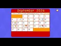 Starfall Daily Calendar - September 10 2026 First Day of School Middle