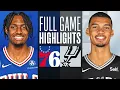 76ERS at SPURS FULL GAME HIGHLIGHTS April 7 2024