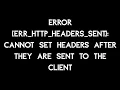 Error ERR - HTTP