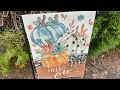 Double Sided Fall Garden Flag Blue Pumpkin Fall Garden Flag for Farmhouse Decor