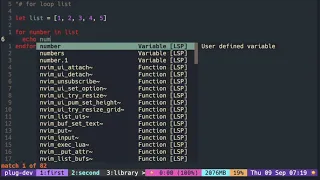 Vimscript Tutorial List iterating with while and for loop