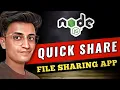 Quick Share - File Sharing App Node JS Project Express JS Socket IO Coder BB