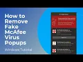 How to Remove Fake McAfee Virus Popup Notifications