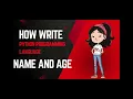 Python programming language - How to print Name and Age