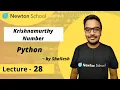 Krishnamurthy Number in Python Shailesh