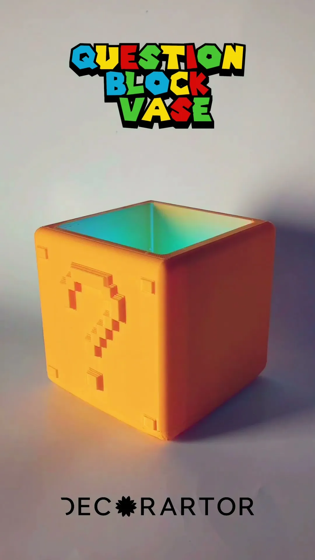 Question Block Vase for Playful Home Decor