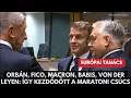 Lagu Így méregette egymást Orbán és Macron Brüsszelben, feszült pillanatok és erőfelmérés a csúcs előtt