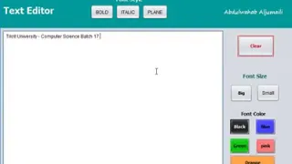 Simple Text editor in java