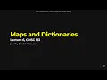Data Structures Lecture 6 - Maps and Dictionaries