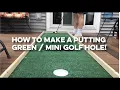 DIY How To Build A Putting Green Mini-Golf Hole At Home