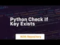 python check if key exists