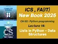 Lists in Python - Data Structures Lecture 14 ICS 1st Year Computer Science New Syllabus