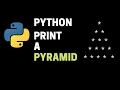 Python program to print a full pyramid pattern using star Python for beginner