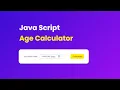 How to Code an Age Calculator with HTML CSS JavaScript Tutorial for Beginners