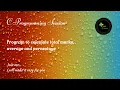 C Programming Tutorial Program for calculating Average and Percentage English