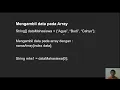 Pengenalan Array pada Java