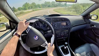 2006 Saab 9-3 Aero Manual Convertible - POV Test Drive (Binaural Audio)