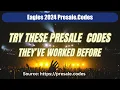 Eagles presale codes 2024