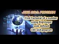 java 30th program Find Factorial of a number using BigInteger user defined CUI-GUI program
