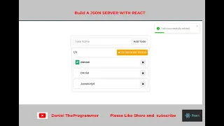 Setting up a Json Server with ReactJS from Scratch