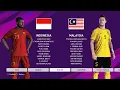 Malaysia VS Indonesia - PES 2020 Gameplay (Patch PESLOXdesign)