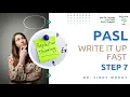 PASL Write It Up Fast Step 7
