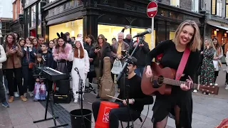 this is so funny crowds wait u0026 kenny appears abba sos allie sherlock cover u0026 zoe clarke