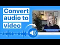 How to Subtitle Audio / Convert Audio to Video