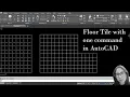 Floor Tiles in AutoCAD Floor Tile with Array command in AutoCAD