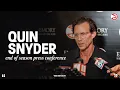 Coach Quin Snyder Atlanta Hawks End of Season Press Conference