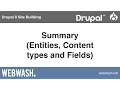 Drupal 8 Site Building 1 3 Summary Entities Content types and Fields