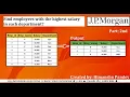 J P Morgan Interview questions SQL Interview Questions Data Engineer Analyst Tutorial