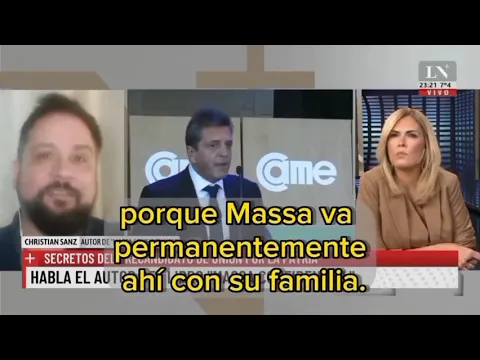 Chrístian Sanz en entrevista con Viviana Canosa describe nexos de Massa con narcotráfico