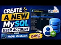 How to Create a New MySQL User Account using MySQL Workbench Aranga OG