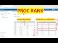 In SAS How to do the RANKING Based on a Given Variable Proc Rank Explained in Detail Dense Ranking