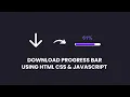 Download Progress Bar In HTML CSS JavaScript Loading Animation