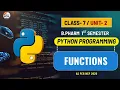 Functions Python Programming Class 7 Unit 2 Sem 1